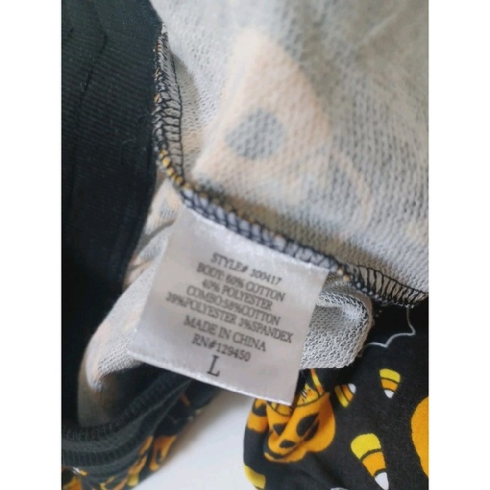 Feeling Festive Halloween Pumpkins Candy Corn Drawstring Pajama Pants‎ Large NWT - Picture 6 of 6